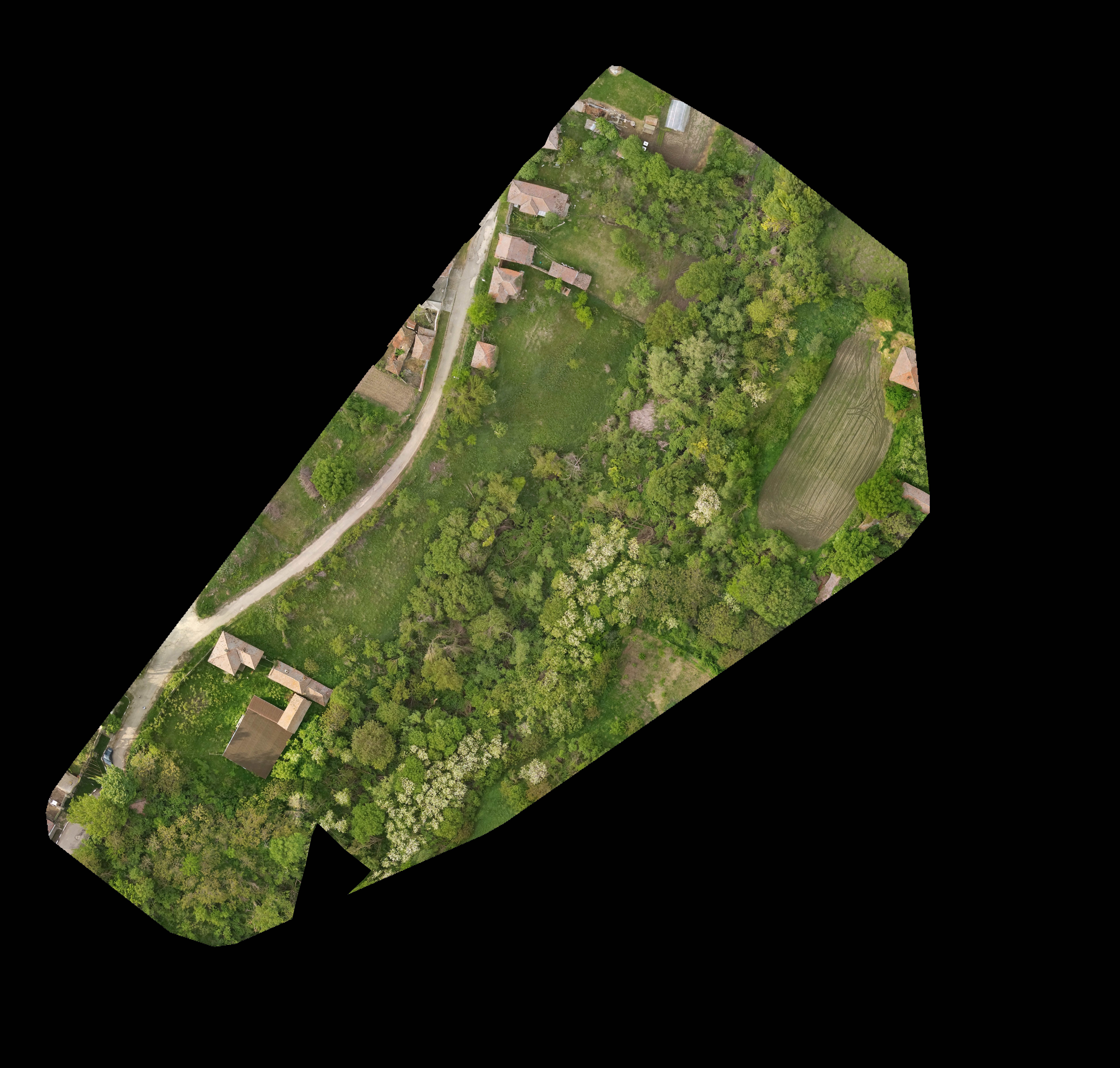 Ортофотомозайка на експериментални участъци